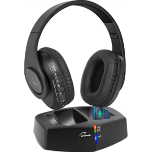 WallarGe Wireless Headphones for TV Watching, Easy Setup and Comfortable Bluetooth Headphones with RF Transmitter Charging Dock, 100 Ft Wireless Range, Rechargeable 25 Hours Play and No Audio Delay