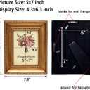 JANDERART Vintage Picture Frame 5x7 Inch, Antique Ornate Photo Frames with Glass Front, Brushed Design, Tabletop & Wall Hanging, Photo Gallery, Gold