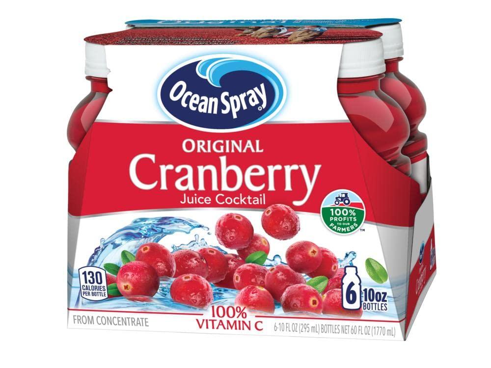 Ocean Spray Cranberry Cocktail Juice Drink, (Pack of 6) 10 Ounce, 60 Fl Oz. 26/apr/2026