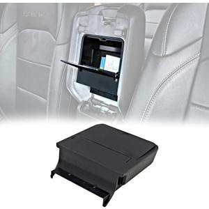 Jeep Wrangler JL One-Touch Hidden Storage Console Box, Center Console Hidden Storage Box for 2018-2026 Jeep Wrangler JLU 4XE & Gladiator JT Accessories 2/4 Door, Center Console Box, Black (6.77 x 6.16 x 1.81 inches)