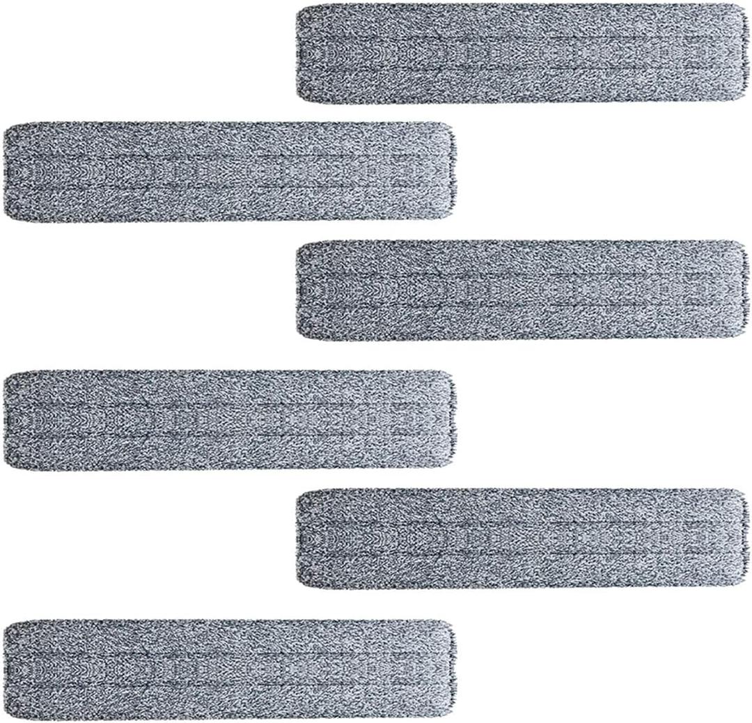 Microfiber Mop Pads 24 inch Pads Replacement Kit 6 Pack Reusable Head Wet Dry Mops Refill Fit for Most Flat Mop Frame