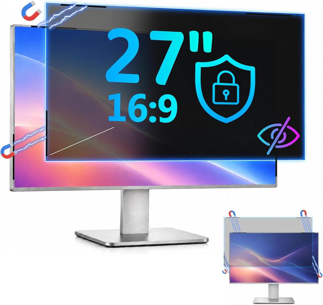 Magnetic 27 Inch Privacy Screen for Computer Monitor 16:9 Aspect Ratio