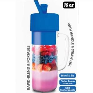 Hy-Impact Better Blender 16 Oz Cordless USB Rechargeable Turbo Power
