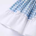 ABAFIP Sissy Plaid Mini Skirt Bowknot Ruffle Pleated Short Crossddressing Skirt for Men (Blue)