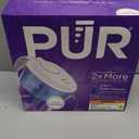 PUR 11-Cup Water Pitcher, 1 Filter, Cleaner, Great-Tasting Water, Dishwasher Safe, Powerful Filtration, Filter Change Light Indicator, LockFit Cap Design, White