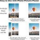 JCJMY 18x24 Picture Frame with 16x20 Mat, Display Photo 16x20 with Mat or 18 x 24 Without Mat, Wall Hanging Large 18 by 24 Poster Frame with Plexiglass, White