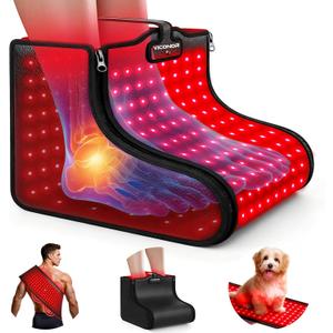 Red Light Therapy for Feet, Infrared Light Therapy for Feet Neuropathy with 200 LEDs 3-in-1 Chip 660nm Red Light-Therapy & 850nm Infrared Light Device for Body Full Coverage Detachable by Zips
