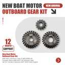 New Boat Motor Outboard Gear Kit 689-45551-00 Pinion Gear and 689-45560-00 Forward Gear and 689-45571-00 Reverse Gear Sets for Yamaha Outboard 25HP 30HP Boat Engine