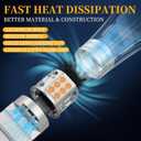 Yorkim Canbus 3157 Turn Signal Light Bulbs, Anti Hyper Flash, 3156 LED Bulb Amber with Cooling fan, 500% Brighter 3156 3057 4157 4114 LED Bulb, Pack of 2