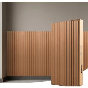 WOWSTAR 6-Pack Peel and Stick PVC Wood Slat Wall Panel，Thickened Wood Grain Wallpaper, 3D Wall Panels, 48" x15.74", Walnut