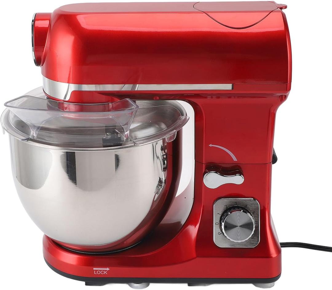 3 in 1 Electric Stand Mixer, 6Speed Multi-Functional Non-Slip Cook Machine Small Large Capacity Automatic Flour Mixer(US Version 120v)