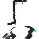 Replacement Dock Connector Charging Port Flex Cable Compatible with iPhone Xs MAX Flex Cable incl Tools (for iPhone Xs MAX Black)