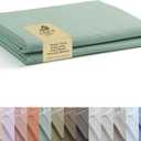 Linen Home 100% Cotton Percale 1 Flat Sheet, King Size - Crisp, Cool and Strong Bed Linen, Luxury Breathable Sheet, Pastel Turk