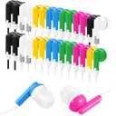 30 Packs Kids Earbud Headphones Bulk, Wired Earphones with 3.5 mm Jack Multi Colored Perfect for Classroom School Students Children and Adult (Mixed Colors)