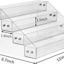 Acrylic Spice Rack, Tiered Spice Rack Shelf Seasoning Organizer for Countertop, Cabinet, Pantry, Kitchen Storage - 4 Tier