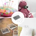 1000pcs Wig T Pins, 1 Inch Silver Sewing Pins Metal T Needle for Blocking Board Knitting Crochet Jewelry Wig Making Picture Hanging DIY Crafts Supplies