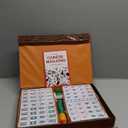 Chinese Mahjong Set, Mahjong Game Set with 146 Numbered Large Tiles (1.5", Green), Mahjong Tiles Set with Brown Carrying Case