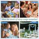 Lyrow 1-1/2 Inch x 300 Yards Valentine's Day Satin Ribbon, Light Blue Fabric Craft Ribbon Solid Roll for Roses Making, Wreath, Gift Wrapping, Bow, DIY, Wedding Flower Bouquet, Anniversary Party