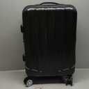 Rockland Melbourne Hardside Expandable Luggage with Spinner Wheels, Metallic, Carry-On 20"