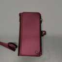 Antsturdy Compatible with iPhone 12 Wallet Case,RFID Blocking PU Leather Phone Case Women Men Kickstand Flip Cover Wrist Strap Zipper Credit Card Holder Slots,for Apple 12 Pro 6.1", Burgundy