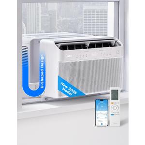 Midea 8,000 BTU U Shaped Smart Inverter Window Air Conditioner - Cools 350 Sq Ft, Ultra Quiet with Open Window Operation - Alexa/Google Assistant Compatible, 37% Energy Savings, Remote (2026 Edition)