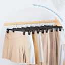 Smartor Pants Hangers - 30 Pack, Black Clips Hangers with 360 Hooks, Shorts Hanger with Strong Clamps, Dress, Heavy Duty as Trousers, Skirt, Jeans, Towel and Bottom Clothes -12 Inch