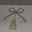 Christmas Tree Topper, 11 Bow Tree Topper with 20 LED Lighted for Christmas Tree Decoration Indoor Xmas Decorations, Holiday Party Indoor Decor (Gold)