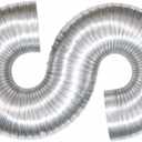 Eastman 8 Foot ArmorFlex Dryer Vent, Flexible Aluminum Duct with Clamps, Semi-Rigid, 69028