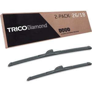 TRICO Diamond (25-2618) 26 Inch & 18 inch pack of 2 High Performance Automotive Replacement Windshield Wiper Blades For My Car Super Premium All Weather Beam Blade for Select Vehicle Models (26" + 18" Pair Pack)