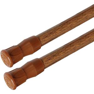 AIZESI Spring Tension Curtain Rods Short Tension Rod (Wood, 16" to 28"-2Pcs, Optimum Scope of Application 16 to 24 inch, Can't Hang Heavy Curtains)