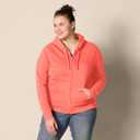 Amazon Essentials womens Fleece Full-Zip Hoodie (Coral, L)