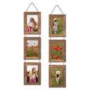 ccdcc 4x6 Collage Picture Frames Set of 2, Rustic Wooden Real Glass Vertical Hanging 3 Opening 4 by 6 Photo Frame, Rustic Brown