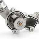 Upgrade Aluminum Thermostat Housing Assembly for BMW 323 325 328 330 525 528 530 X3 Z3 Z4 X5 1999-2006 - Replaces 11537509227 11531437040 11531436823