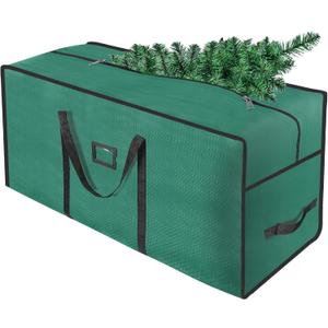EMOMAS 9ft Heavy Duty Christmas Tree Storage Bag - Waterproof 600D Oxford Fabric, Reinforced Handles, Dual Zippers & Wide Opening. Christmas Tree Box. Solve Post - Holiday Storage Hasslesgreen