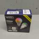 Smart Light Bulbs Work with Alexa Google Assistant, 1600LM Ultra Bright Smart Bulb, 13W 150W Equivalent RGBCW Color Changing Light Bulbs 2P, Bluetooth 2.4GHz Wi-Fi A21 E26 App LED Light Bulb