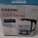 Cosori Electric Kettle, No Plastic Filter & Spout, 1.8Qt Tea Kettle & Hot Water Boiler For Coffee & Tea, Water Heater & Teapot, Automatic Shut Off, Borosilicate glass, Black, 1500W