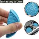 3 x Car Cup Coaster, Universal Automotive Waterproof Non-Slip Cup Holders Sift-Proof Spill Holder Car Interior Accessories 4 Pack Blue