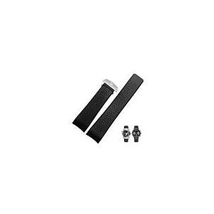Men Soft Silicone Watch Band Military Strong Rubber Replacement Watch Strap with Stainless Steel Button Folding Table Buckle Waterproof Sport Wristband Black 22mm/24mm
