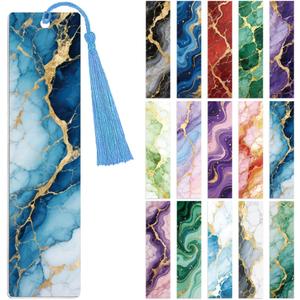 Peacoblue 30pcs UV DTF Bookmarks Transfer Stickers Wraps Marble Pattern for Women Men Reading, Waterproof Bookmarkers Decal(No Blank Bookmarks) for Acrylic Plastic Metal Blank Bookmark