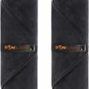 SUNLAND Microfiber Gym Bath Towel Ultra Soft Travel Camping Towel Super Absorbent Swimming Sport Yoga Sweat Towels with Straps for Adults and Children (Black X 2)