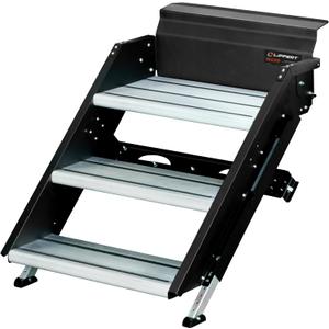 Lippert-791573 Solid Step Triple Step for RV and Travel Trailer Entry Doorway , 30-inch,Black