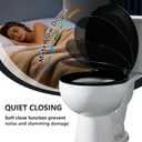 Angol Shiold PP Slow Close Toilet Seat (Round, Black)