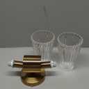 Mid-Century Modern Wall Lights with Crystal Glass Shade, 2-Light Glass Bathroom Vanitys Lights Gold Wall Sconces, Indoor Up Down Wall Mounted Lamps for Living Bedroom Hallway(Umbrella)