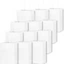 qiqee 50-Packs White Paper Gift Bags with Handles Bulk 4.5"x2.5"x6" Mini Size Party Favor Bags Multiple Uses