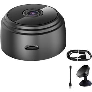 Monitor Mini Cam, Security Camera, Outdoor Security Camera, Camera for Home Security, Wireless Monitor Suitable for Indoor and Outdoor Use (Black)