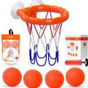 Bath Toys  Bathtub Basketball Hoop for Toddler | Bath Toys for Kids with 4 Mold-Free Balls and Strong Suction Cups Basketball Hoop | Toddler Shower Toys and Fun Bathtub Toys for Boys and Girls