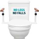 Lunderg Toilet Safety Rails for Seniors - Easy Installation & Super Sturdy Grab Bars Arms - Non-Bulky & Elegant Handicap Toilet Safety Frame - Seat Handles for Elderly, Disabled or Mobility Issues