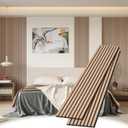 Wood Slat Wall Panels, 2 Pack 8 x 1 ft Decorative Wood Panels for Wall,Stylish Wall Panels for Interior Wall Decor, Modern Acoustic Wood Wall Panels with Felt Backing, Oak