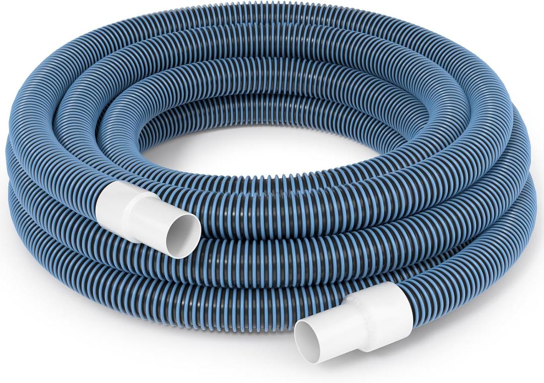BEWAVE Pool Vacuum Hose, Above/In Ground Manual Heavy Duty Swimming Pool Hose with Swivel Cuff, 1-1/2 In x 30 Ft