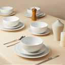 24 Piece Dinnerware Sets for 8, Premium Stoneware Plates and Bowls Sets, Microwave & Dishwasher Safe, Elegant Dishes for Entertaining & Special Occasions A Stunning Gift for Large Families